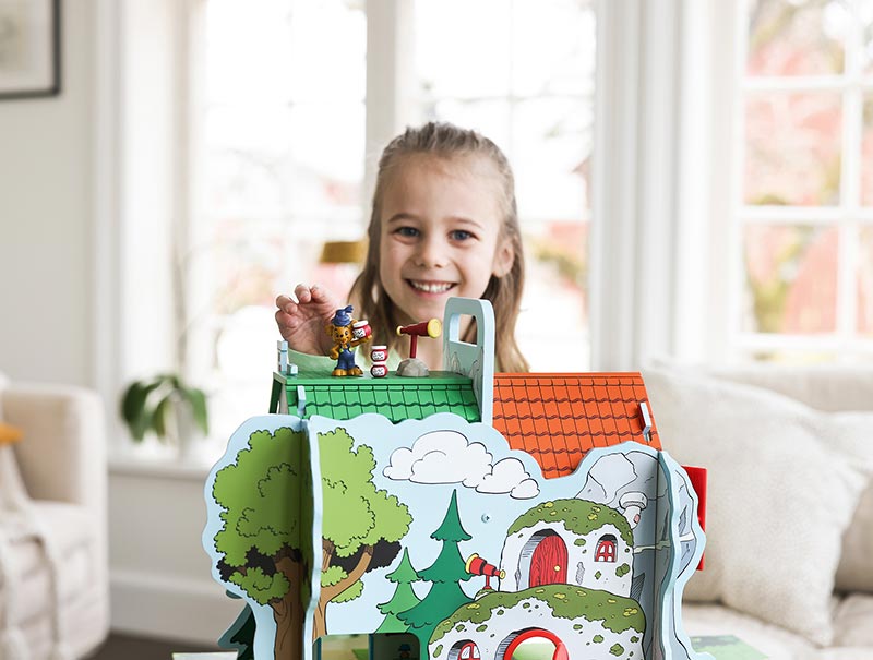 Bamse Lekvärld Bamsebyn med lekplatta