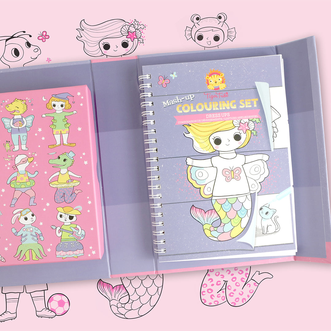 Tiger Tribe Pysselbok Mash-up Colouring Set Dress Ups