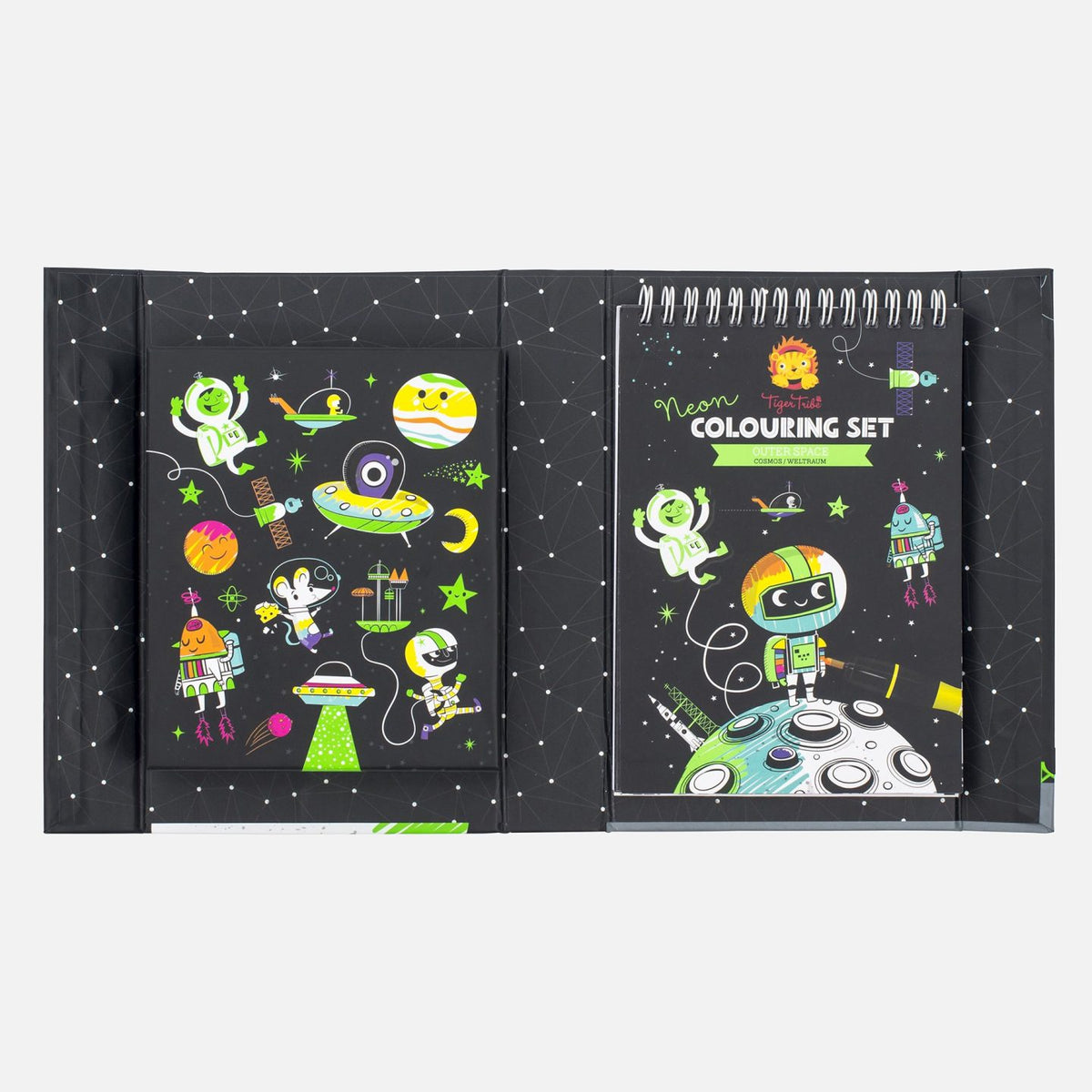 Tiger Tribe Målarset Neon Colouring Outer Space