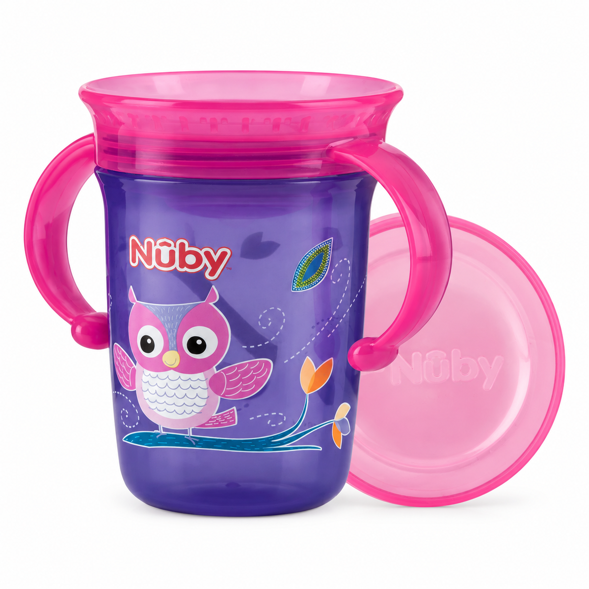 Nuby 360° Wonder Cup Ugle +6m (240ml)