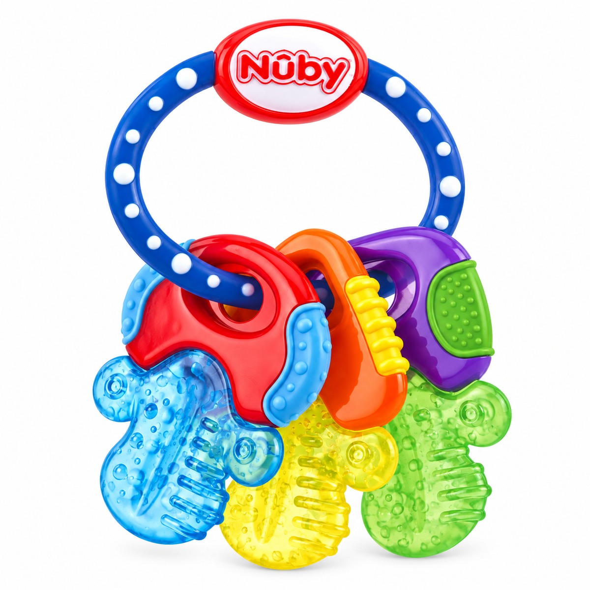 Nuby Bidering Icybite Nøgler Blå/Gul/Grøn +3m