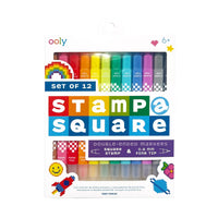 Thumbnail for Ooly Tuschpennor Stamp-A-Square Markers (12 färger)