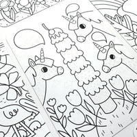 Thumbnail for Ooly Målarbok med dolda mönster Unicorn Friends (12 sidor)