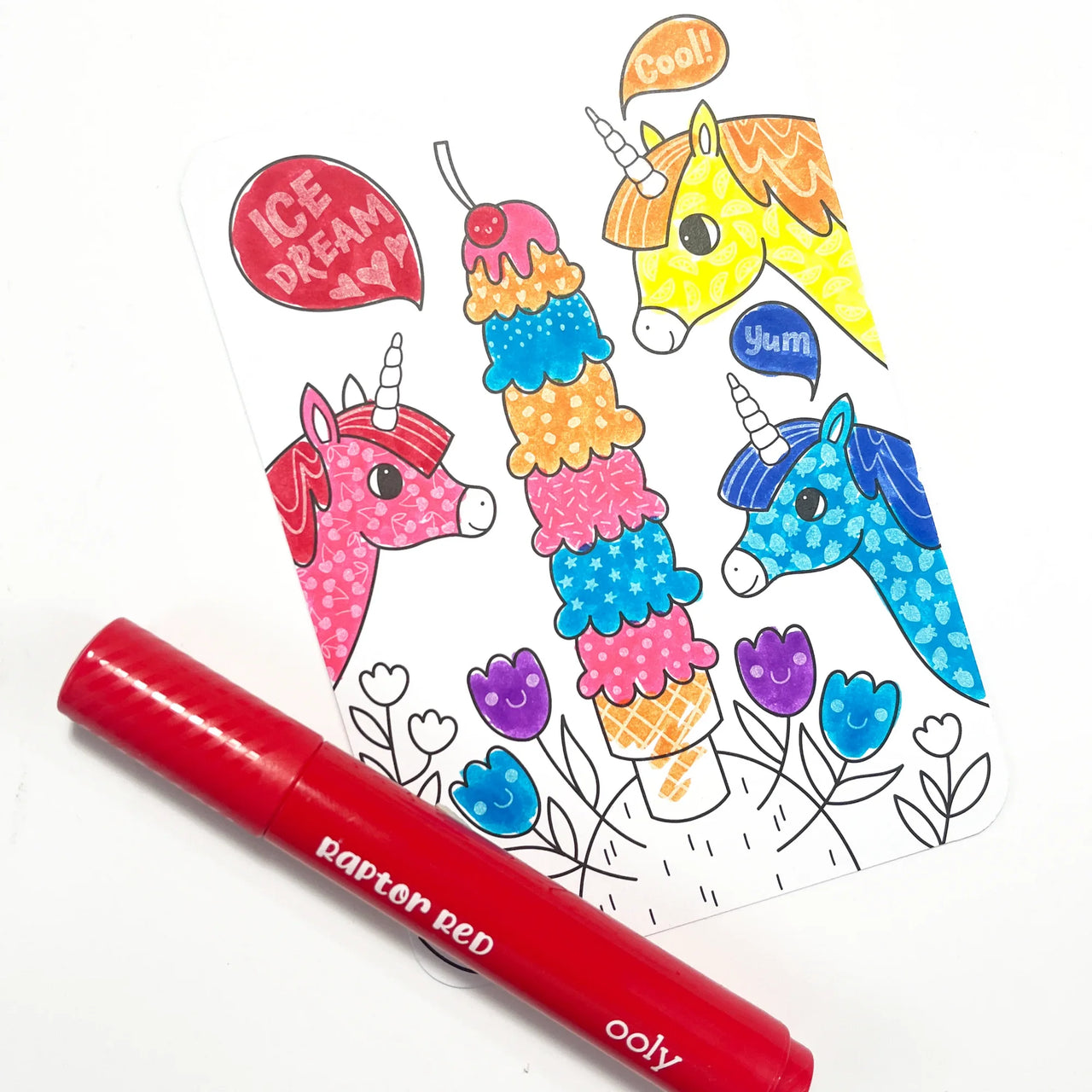 Ooly Målarbok med dolda mönster Unicorn Friends (12 sidor)