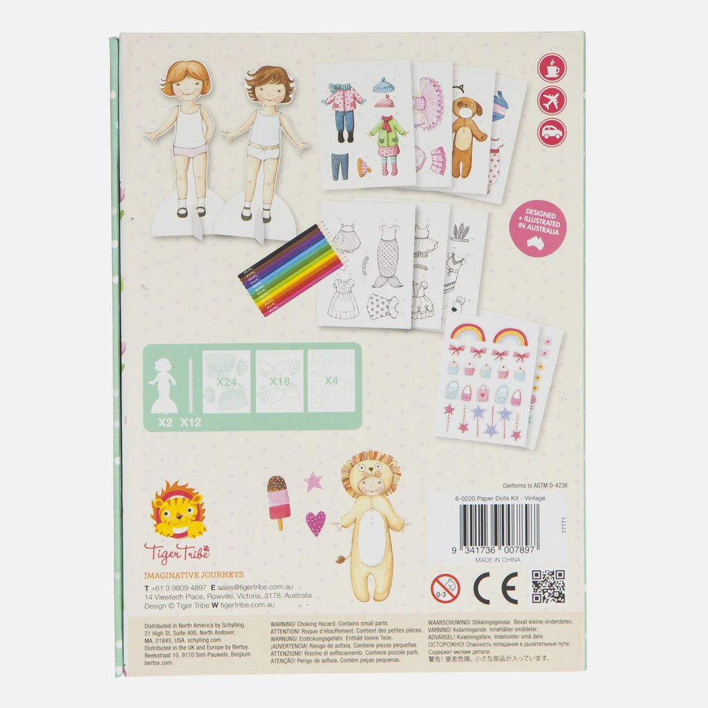 Tiger Tribe Pappersdockor Paper Doll Kit - Vintage