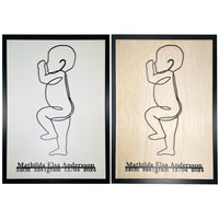 Thumbnail for Personlig födelsetavla i naturlig storlek, 50x70cm