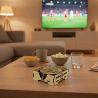 Thumbnail for Glasunderlägg i trä Fotbolls-VM Matchögonblick, 6-pack (⌀ 9,6cm)