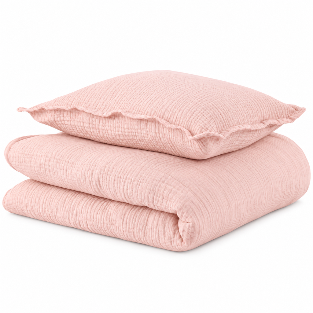 Oh, Poppy! Musselin Sengelinned Vega Rosa