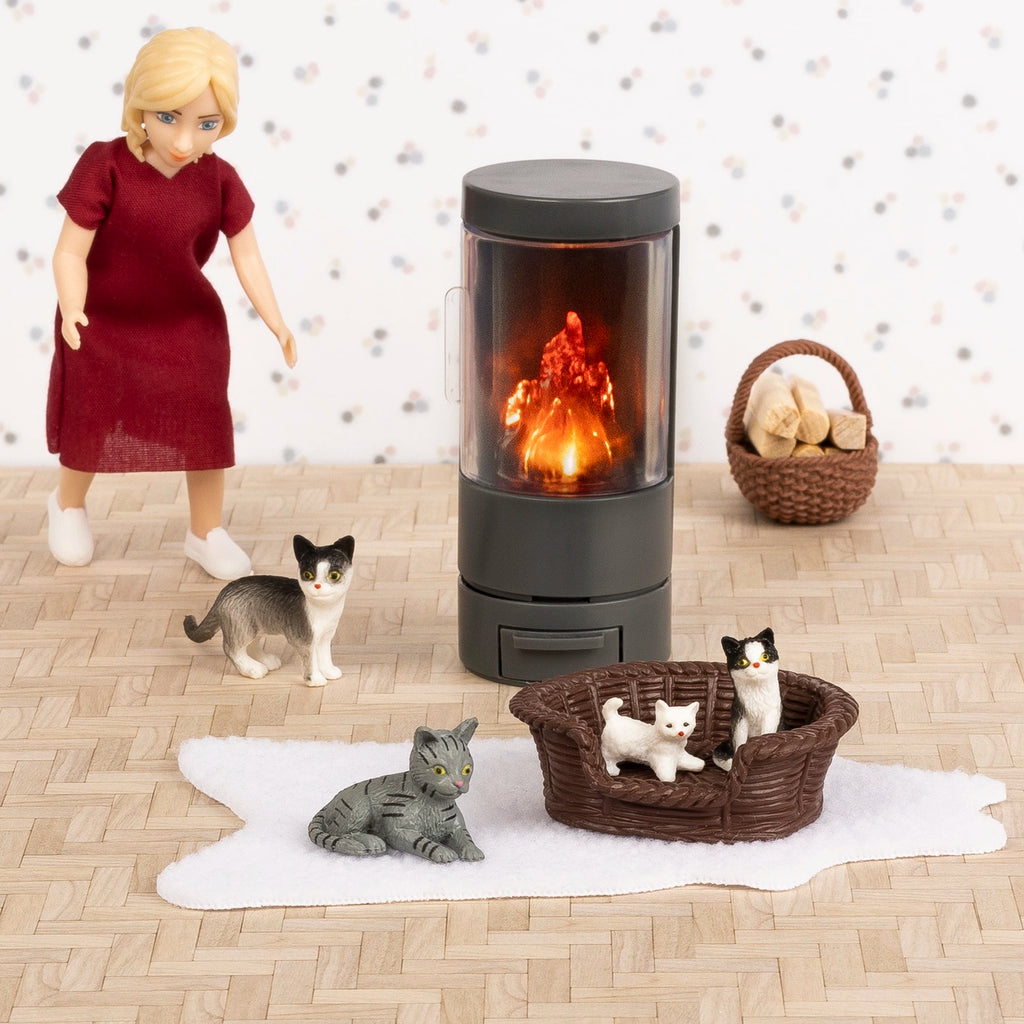 Lundby Dukkehusmøbler Brændeovnssæt