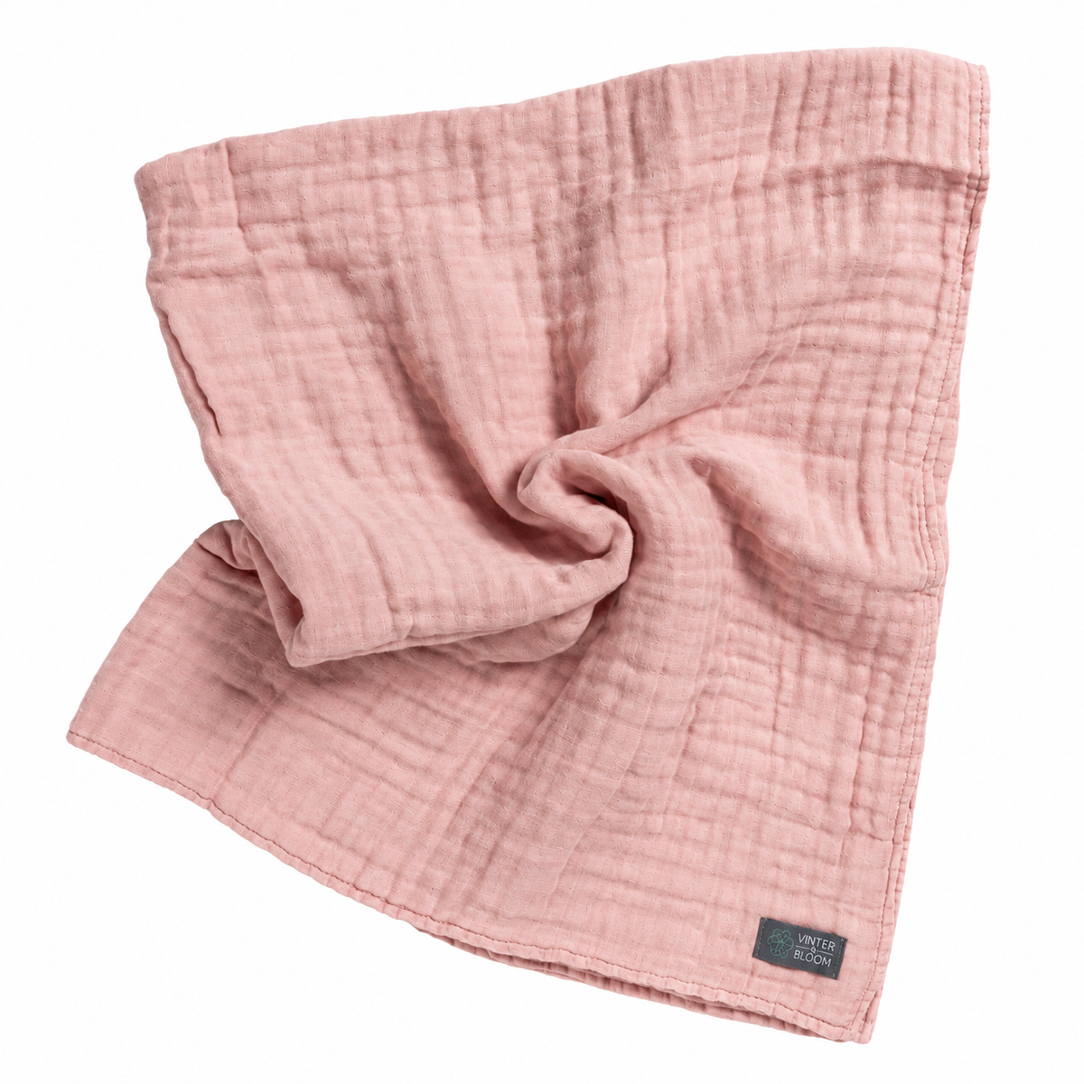 Vinter & Bloom Tæppe Layered Muslin Øko Silver Rose