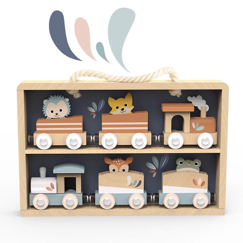 Speedy Monkey Tåg Display Case (2st lok + 4st vagnar)