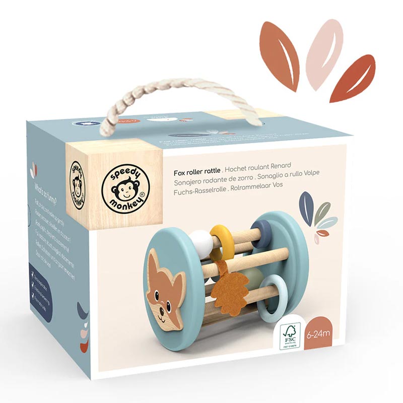 Speedy Monkey Aktivitetsleksak Fox Roller Rattle