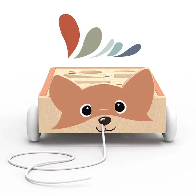 Speedy Monkey Aktivitetsleksak Fox Blocks Cart