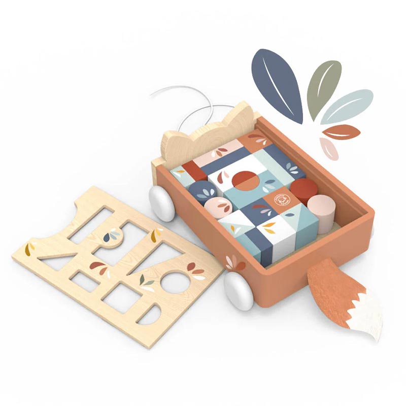 Speedy Monkey Aktivitetsleksak Fox Blocks Cart