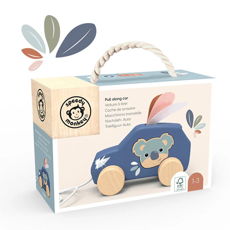 Speedy Monkey Dragleksak Pull Along Car