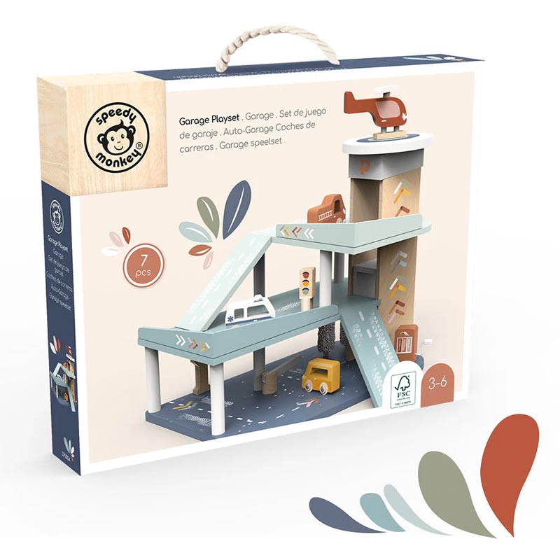 Speedy Monkey Garage Playset