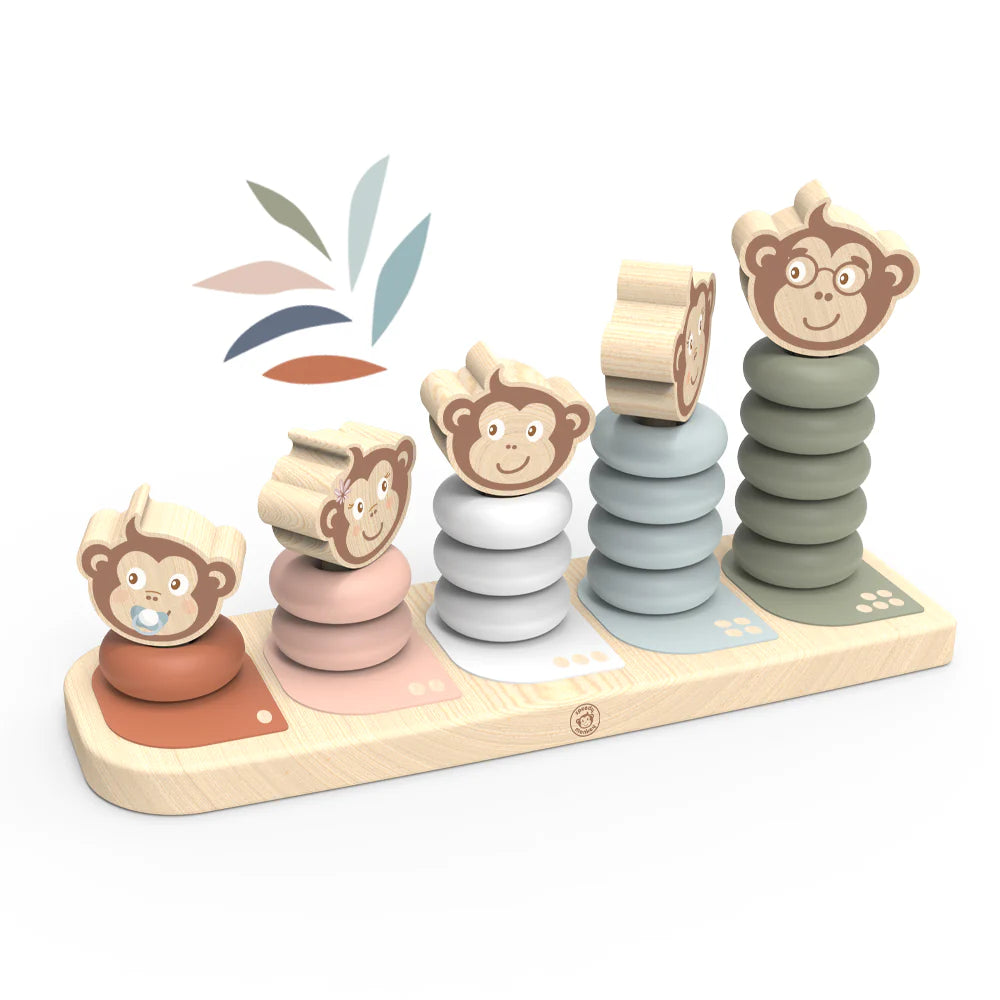 Speedy Monkey Stapelleksak Monkey Family