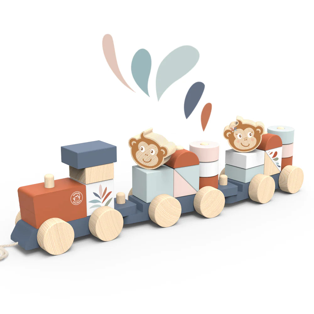 Speedy Monkey Stapelleksak Stacking Train