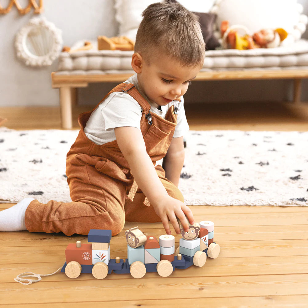 Speedy Monkey Stapelleksak Stacking Train