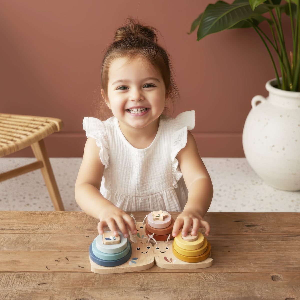Speedy Monkey Stapelleksak snigel (12 delar) – lifestylebild
