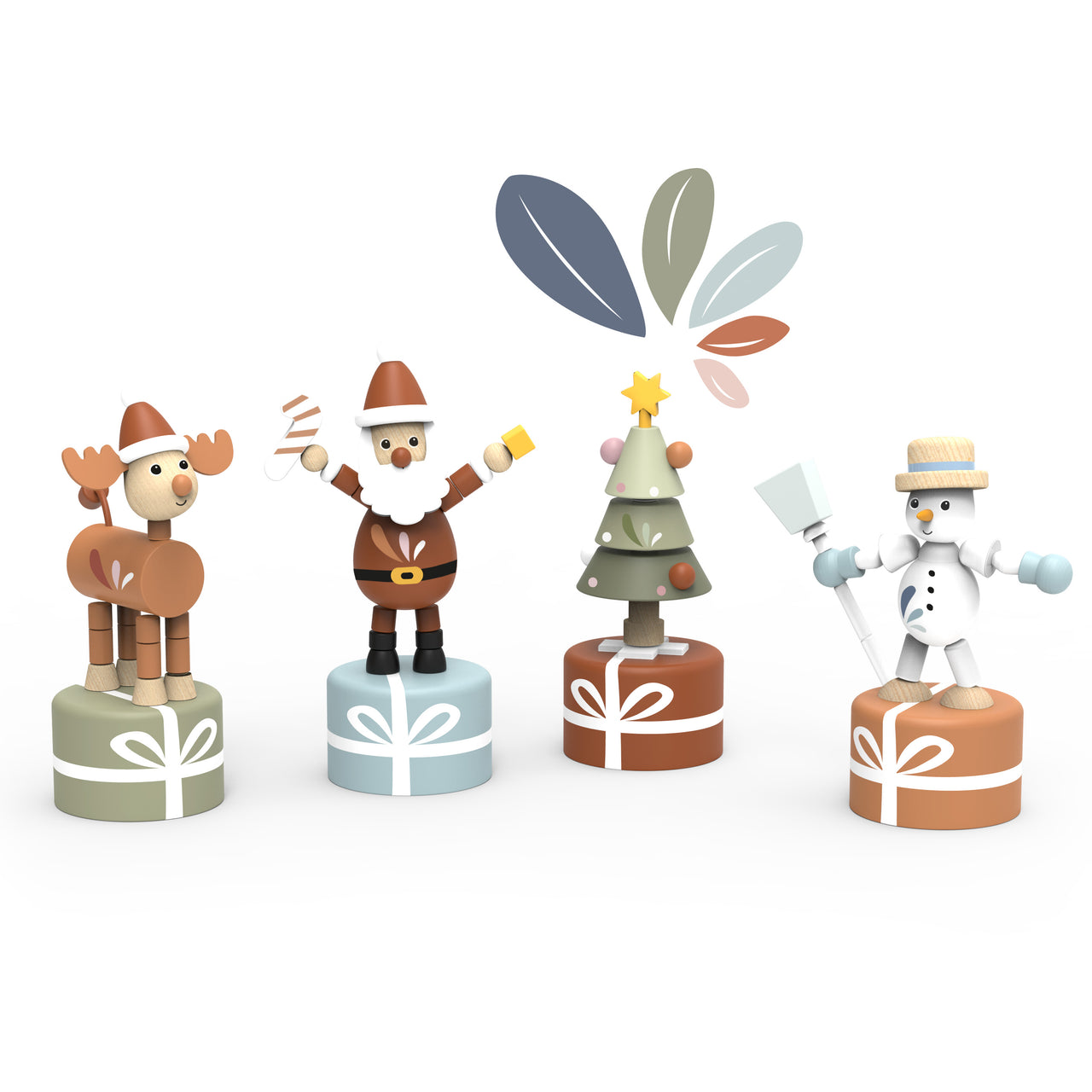 Speedy Monkey Dansfigur Christmas Pushing Puppet – produktbild