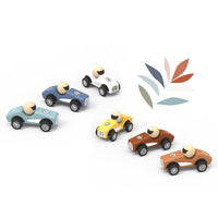 Thumbnail for Speedy Monkey Pull Back Racing Car – racerbil i trä