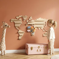 Thumbnail for Speedy Monkey World Map Animal Shelf med 6 djur – lifestylebild 1