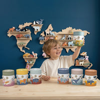 Thumbnail for Speedy Monkey World Map Animal Shelf med 6 djur – lifestylebild 2