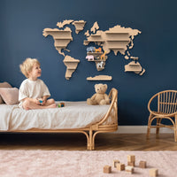 Thumbnail for Speedy Monkey World Map Animal Shelf med 6 djur – lifestylebild 3