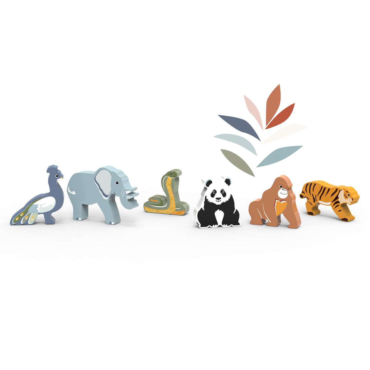 Speedy Monkey Djurfigurer World Animals Asien (6 djur) – bild 2
