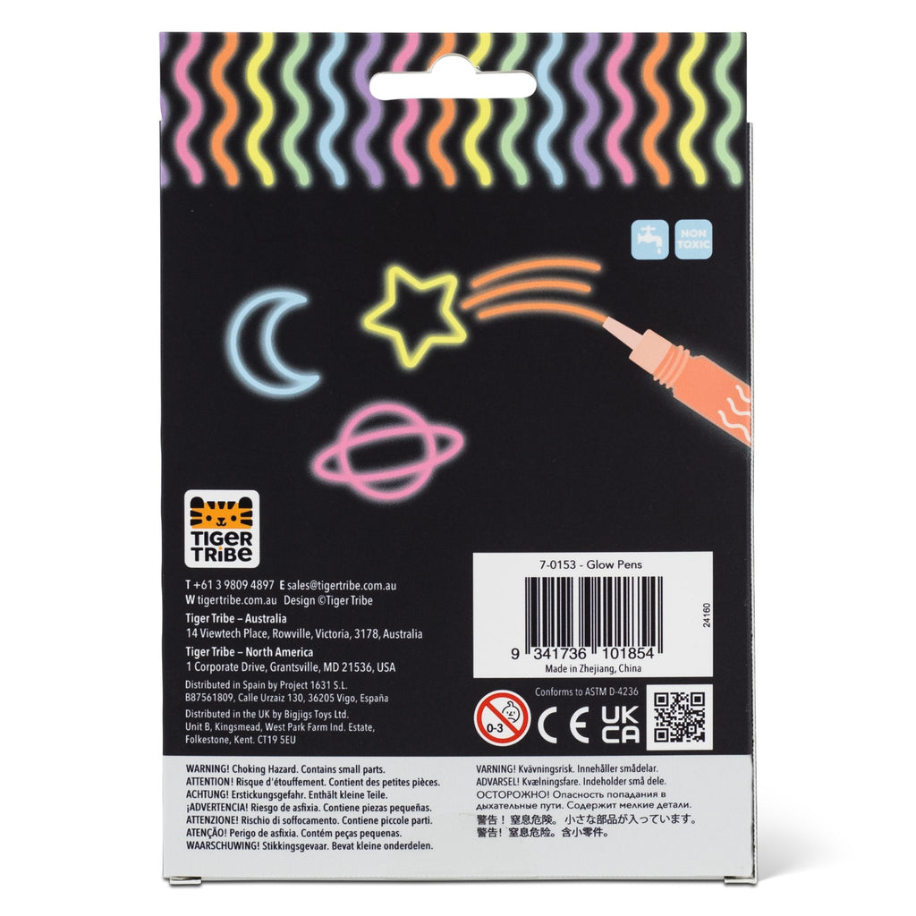 Tiger Tribe Tuschpennor Glow Pens (6 färger)