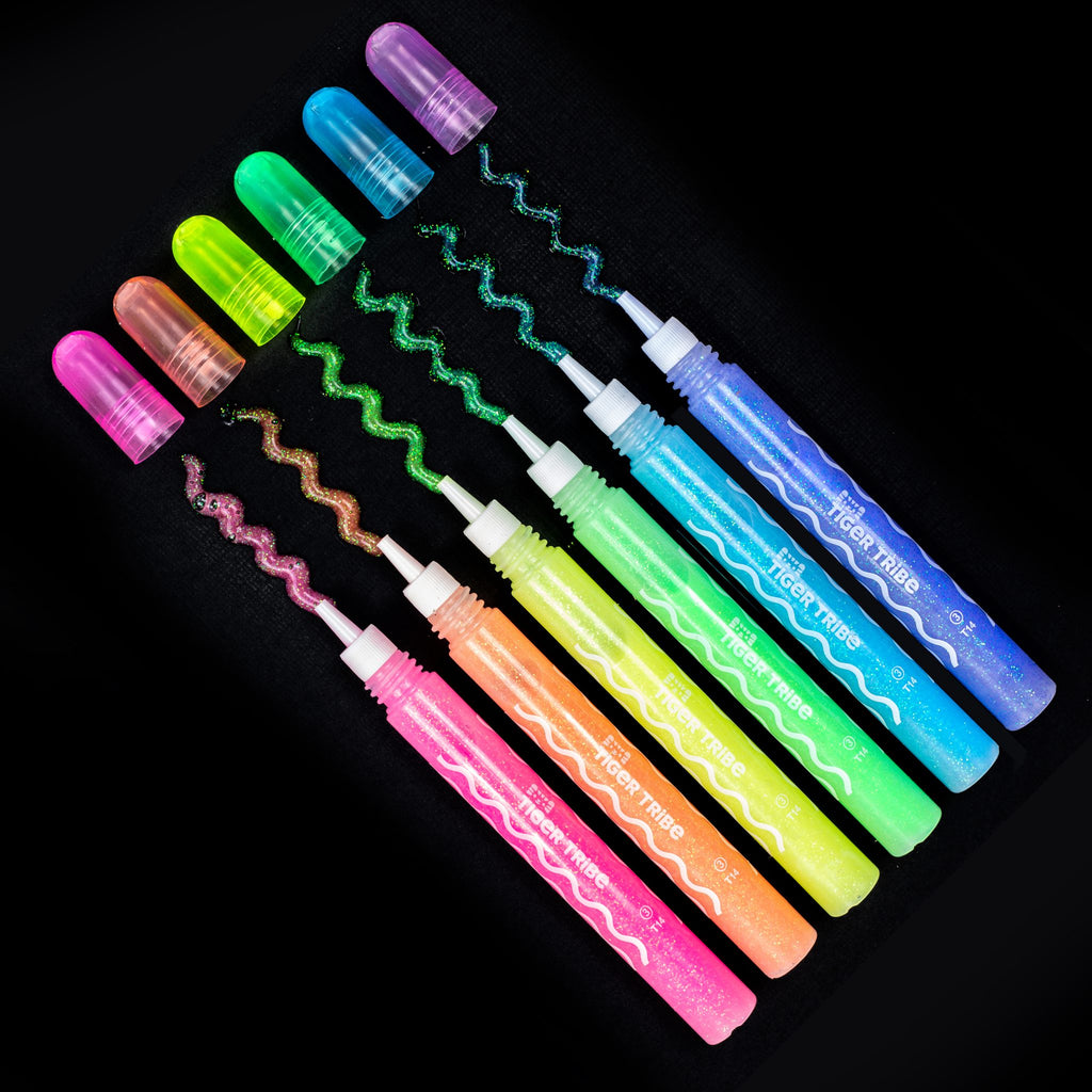 Tiger Tribe Tuschpennor Glow Pens (6 färger)