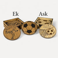Thumbnail for Glasunderlägg i trä Fotbolls-VM Matchögonblick, 6-pack (⌀ 9,6cm)