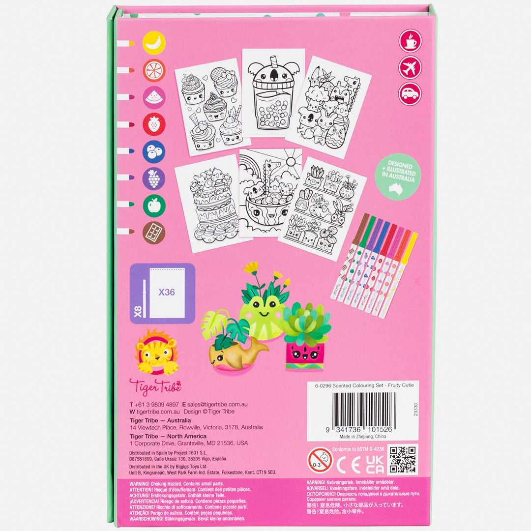 Tiger Tribe Målarset med doftpennor Scented Colouring Fruity Cutie