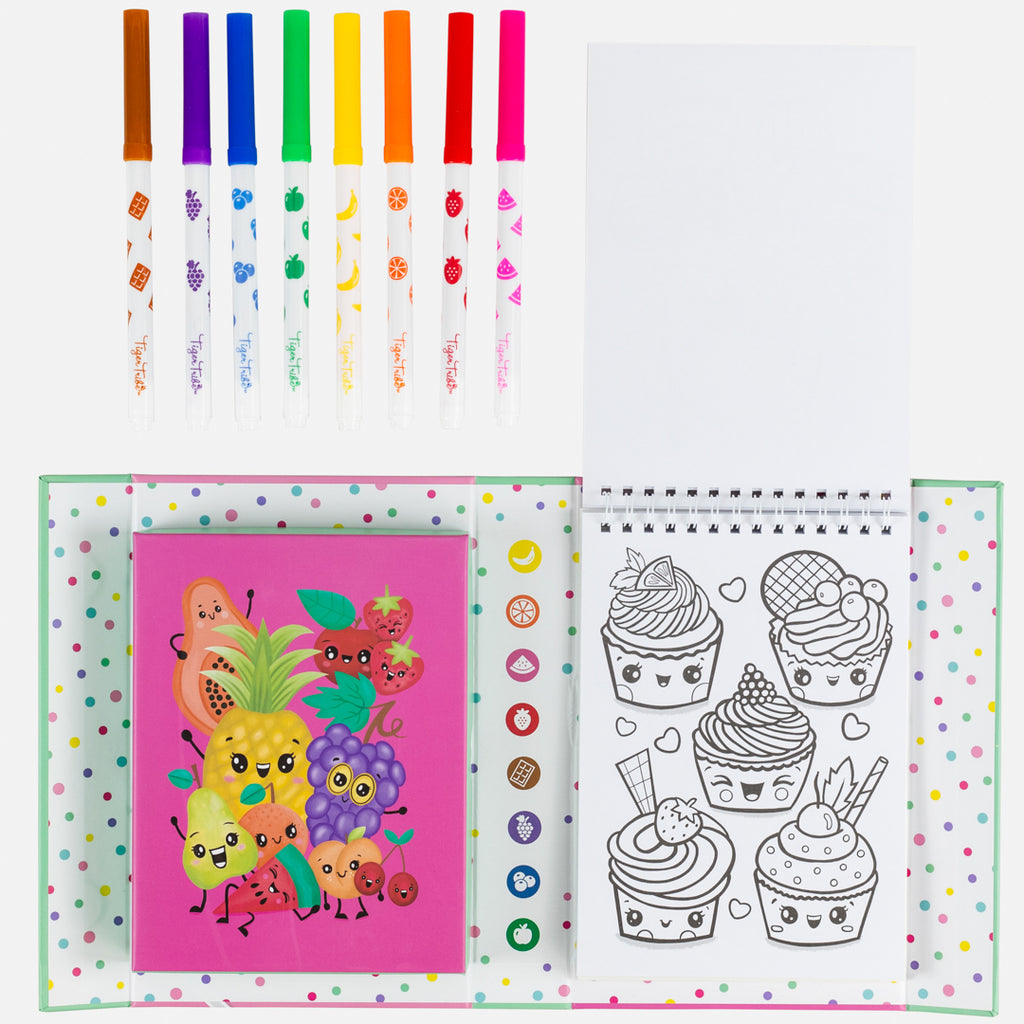 Tiger Tribe Målarset med doftpennor Scented Colouring Fruity Cutie