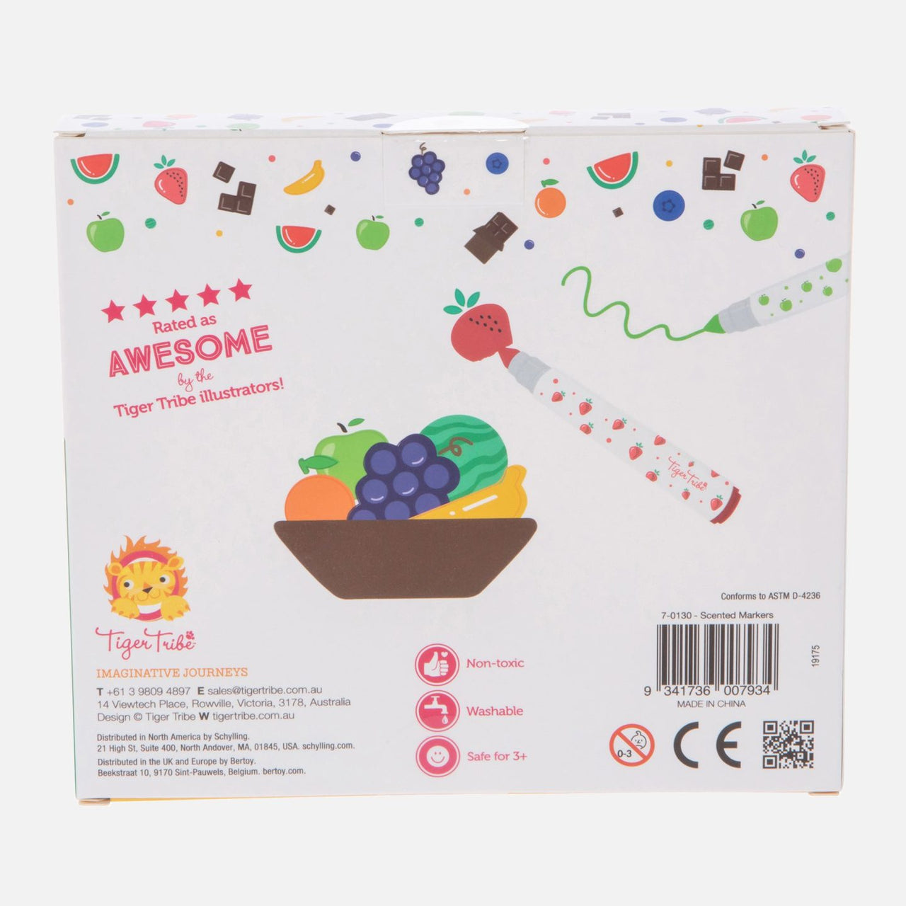 Tiger Tribe Tuschpennor med doft Scented Markers (8 färger)