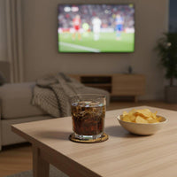 Thumbnail for Glasunderlägg i trä Fotbolls-VM Matchögonblick, 6-pack (⌀ 9,6cm)