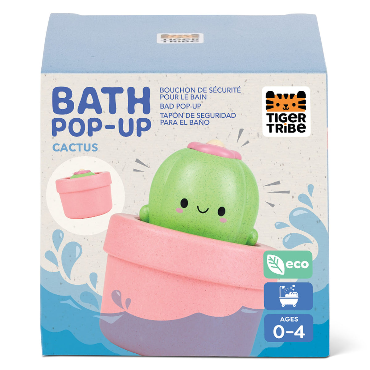 Tiger Tribe Badleksak Pop-Up Cactus i bioplast