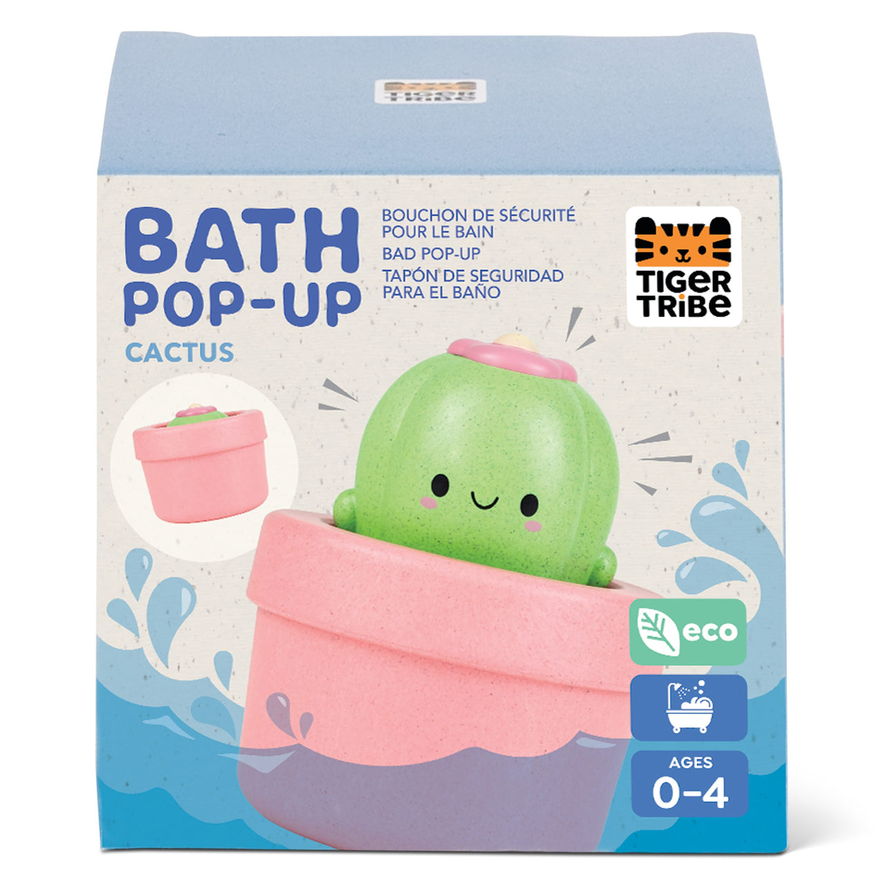 Tiger Tribe Badleksak Pop-Up Cactus i bioplast