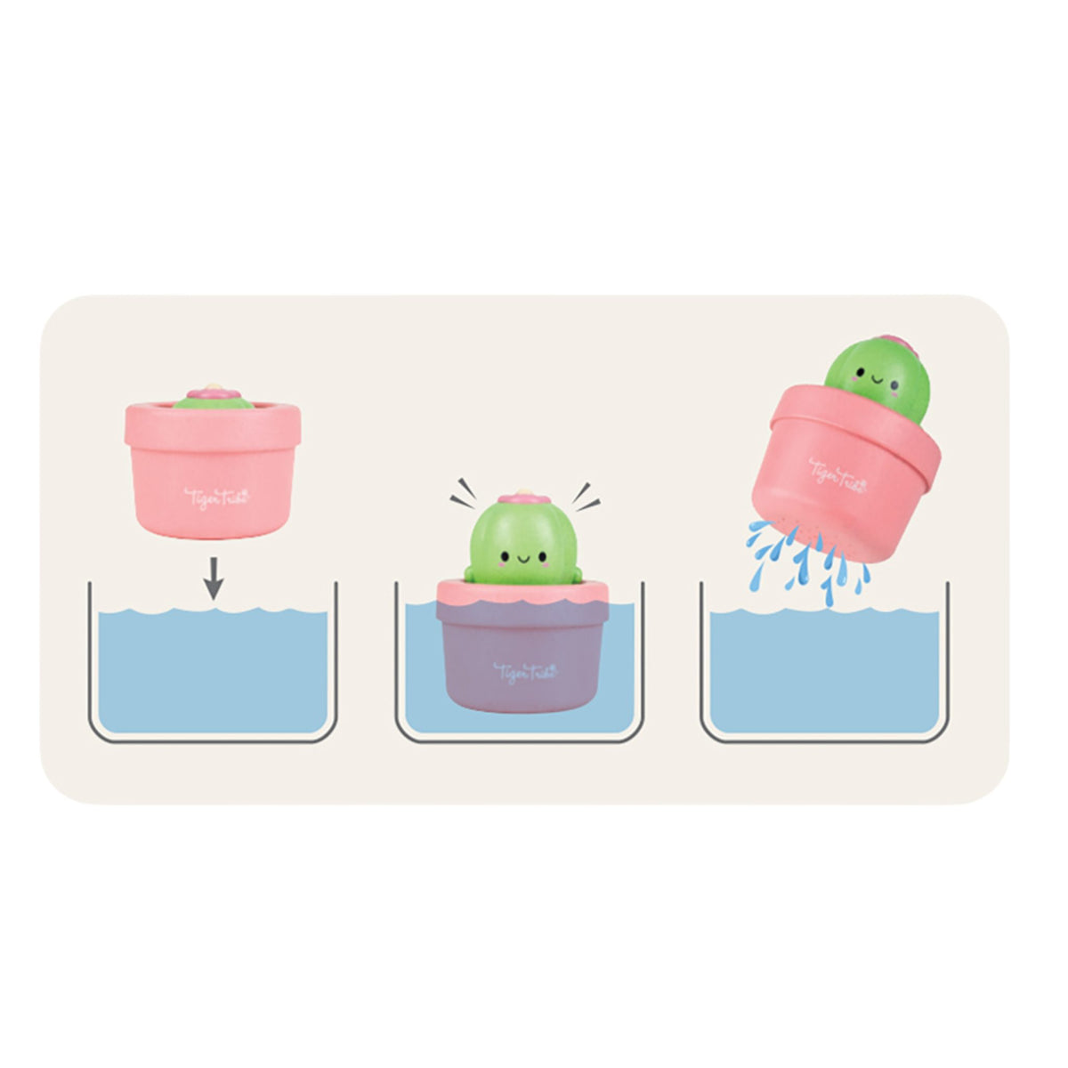 Tiger Tribe Badleksak Pop-Up Cactus i bioplast