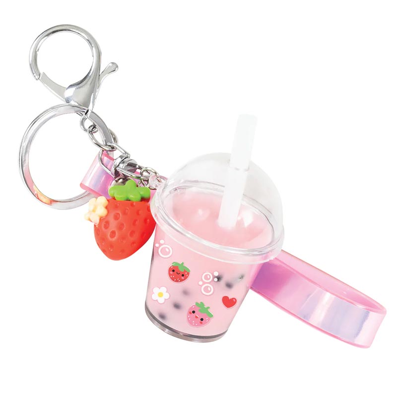 Tiger Tribe Skapa eget väskhänge Strawberry Bubble Tea