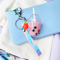 Thumbnail for Tiger Tribe Skapa eget väskhänge Strawberry Bubble Tea