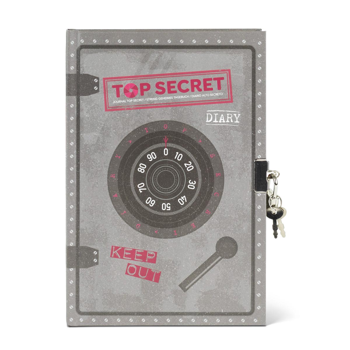 Tiger Tribe Dagbok med lås Top Secret (120 sidor)