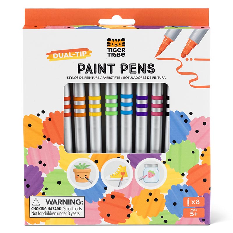 Tiger Tribe Tuschpenna Dual-Tip Paint Pens (8 färger)