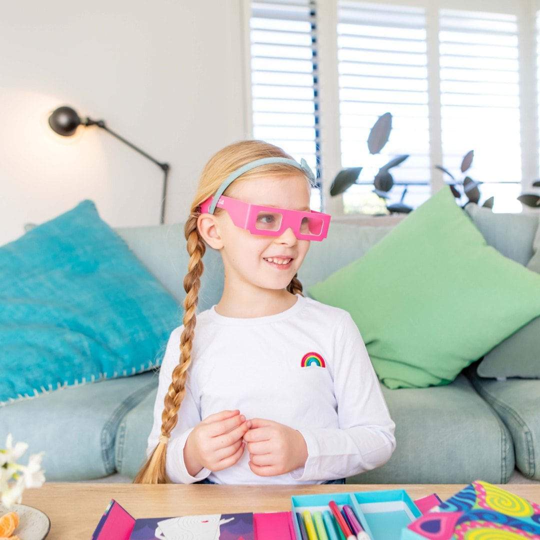 Tiger Tribe 3D-färgläggningsset Rainbow Dreams med glasögon