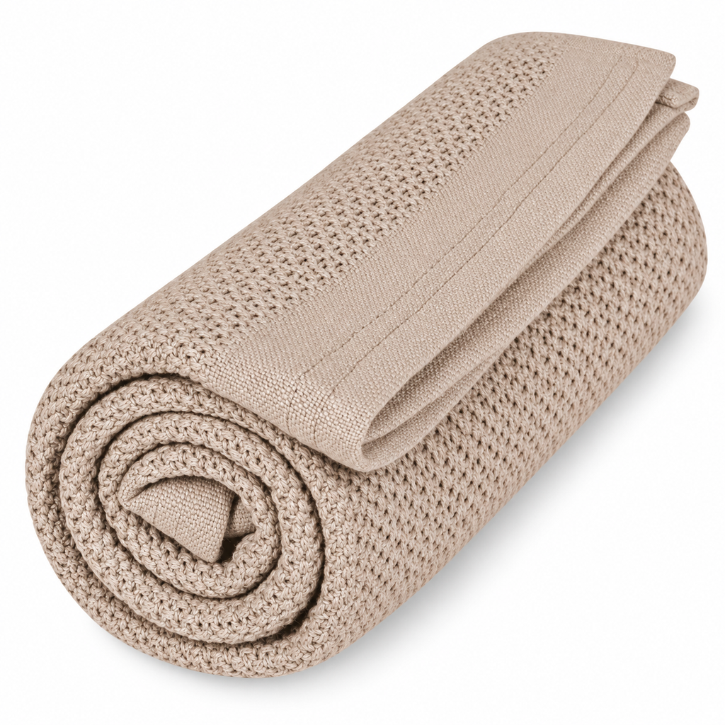 Vinter & Bloom Tæppe Soft Grid Eco Golden Sand