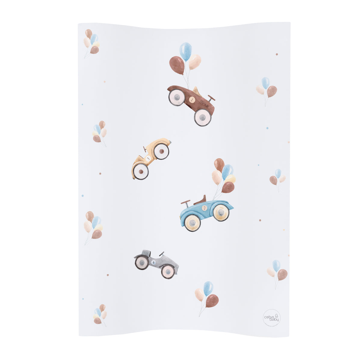 Ceba Baby Skötbädd Retro Cars med höga kanter (70x50cm)