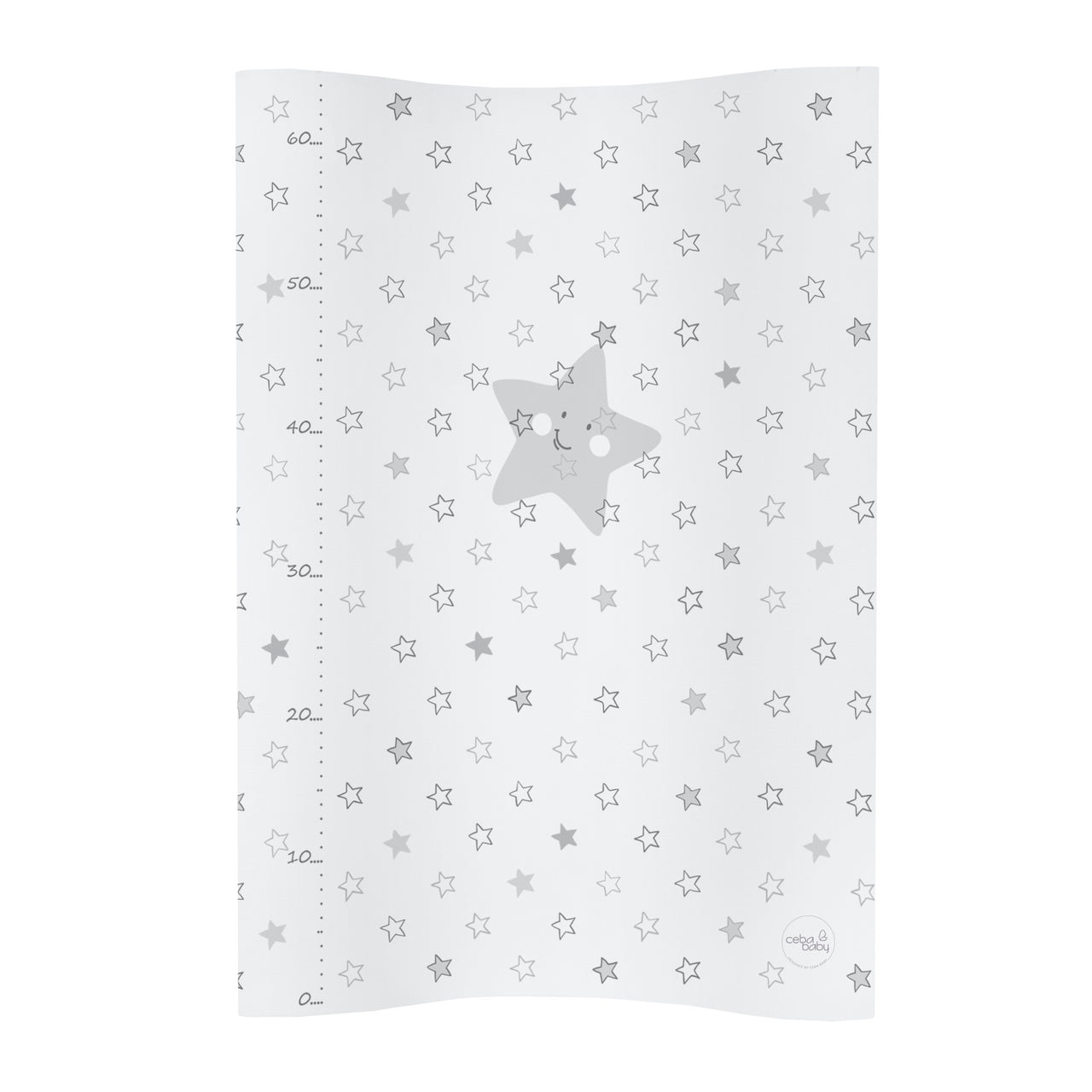 Ceba Baby Skötbädd Star Ljusgrå med höga kanter (70x50cm)