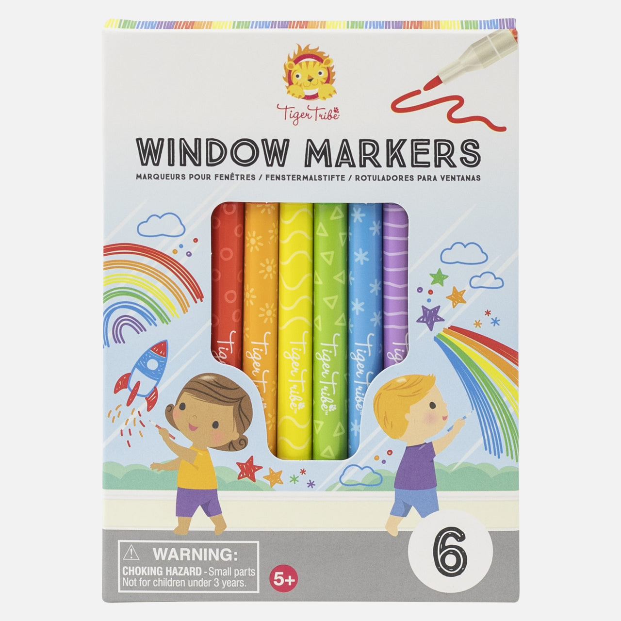 Tiger Tribe Fönsterpennor Window Markers (6 färger)