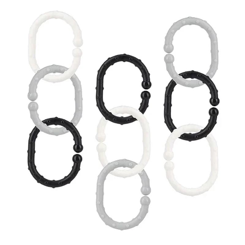 Fresh Kid Barnvagnsringar Svart/Grå/Vit (18-pack)